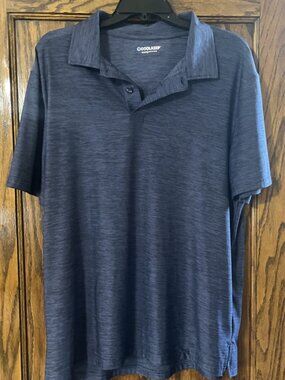 CoolKeep XL Blue Mens  Muscle Fit Short Sleeve Polo Shirt